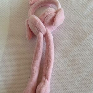 Pink Furry Earmuffs with Bow
